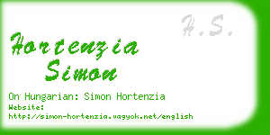 hortenzia simon business card